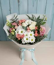 Букет цветов из:  Розы, Лизиантусы и Хризантемы #REPLACE_PRED# Димитровграде