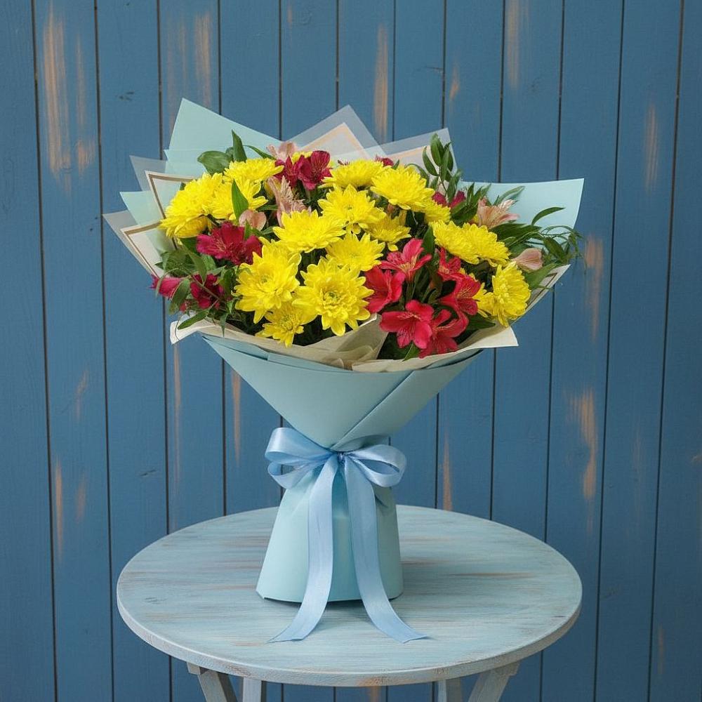 Букет цветов из: Альстромерии и Хризантемы в Димитровграде