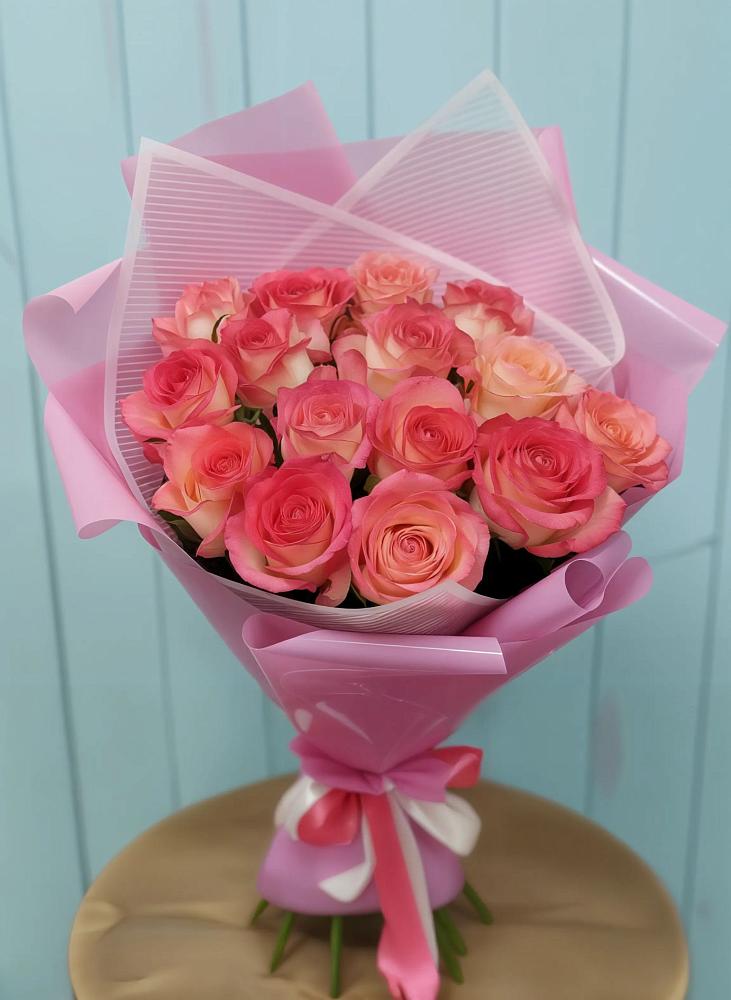 Букет 15 Розовых роз Равель в Димитровграде
