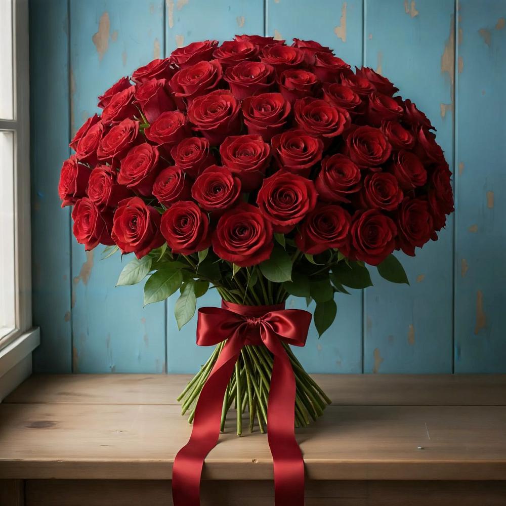 Букет Красные розы Блэк Меджик в Димитровграде