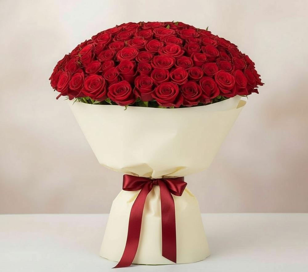 Букет 101 Красная роза Милано в Димитровграде