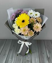 Букет цветов из:  Розы, Герберы и Хризантемы в Димитровграде