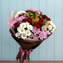 Букет цветов из:  Розы, Хризантемы и Альстромерии в Димитровграде